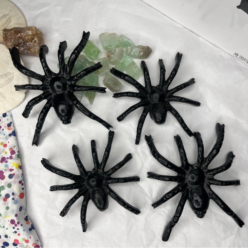 Set of Black Spider Wall Hangers